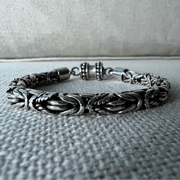 Sterling Silver Byzantine Rope Bracelet - Picture 1 of 7